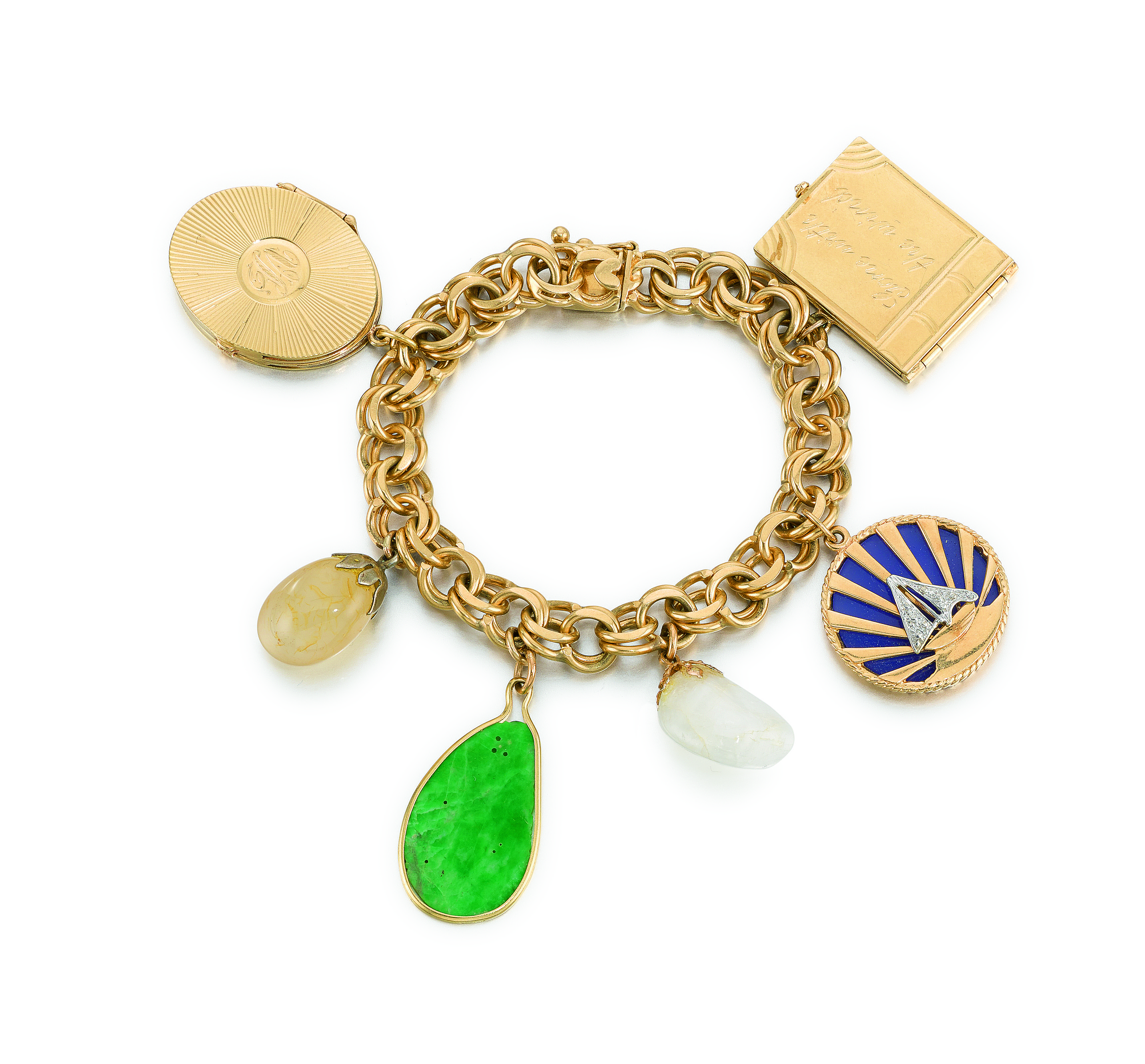 A charm bracelet that belonged to actress Vivien Leigh. 