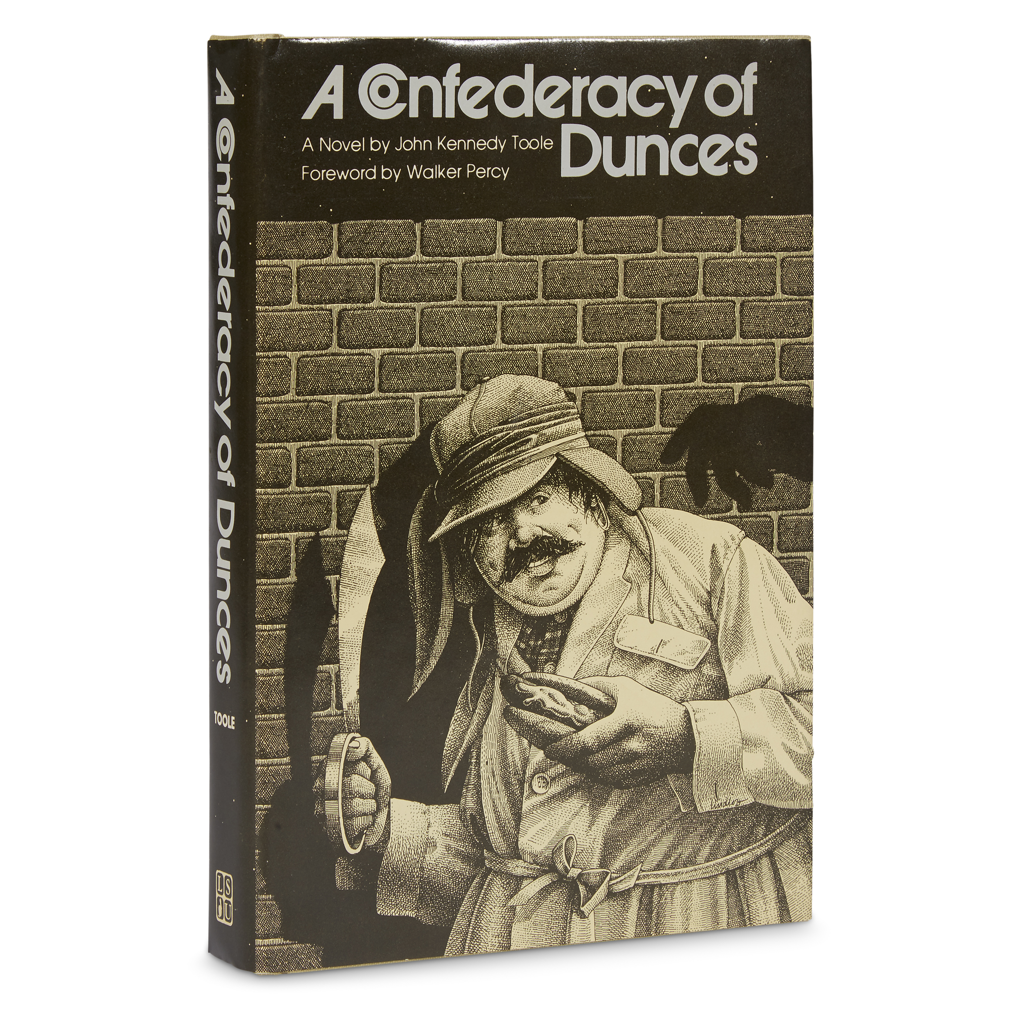 A 1980 first edition copy of A Confederacy of Dunces by John Kennedy Toole, in its dust jacket.