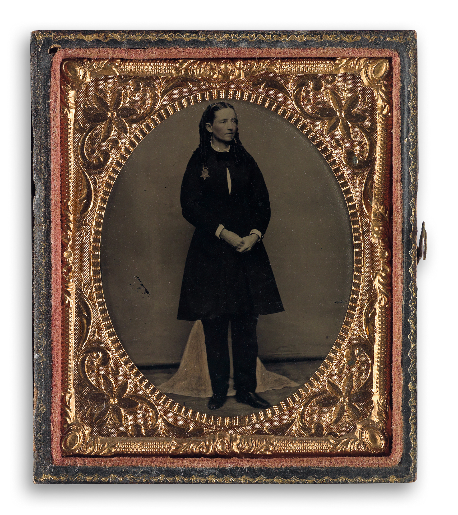 A circa 1865 tintype of Dr. Mary Edwards Walker, the first female recipient of the Medal of Honor.