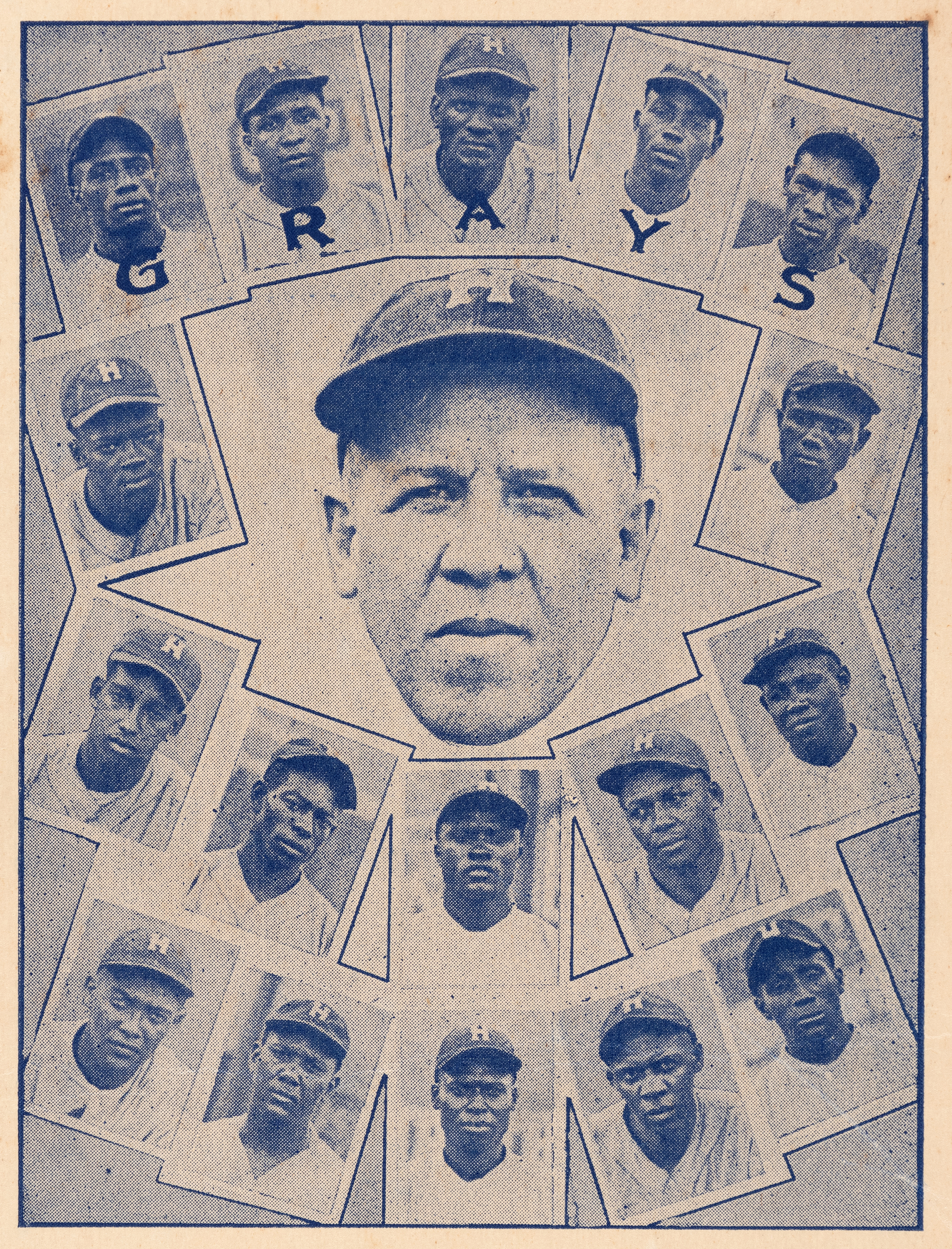 This page from the 1935 Negro League Baseball broadside shows the Homestead Grays. 